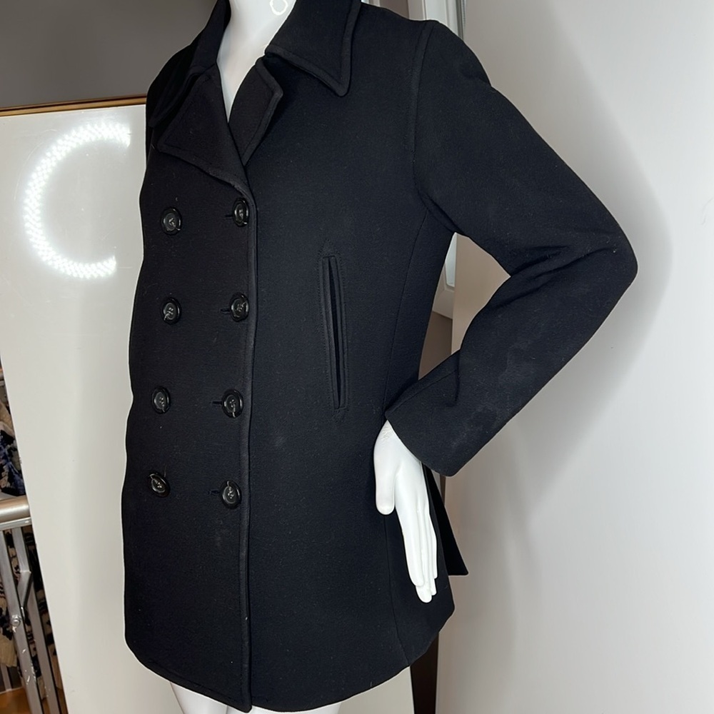 J. Crew Sz M Women’s Wool Structured Pea Jacket Coat - Picture 4 of 10